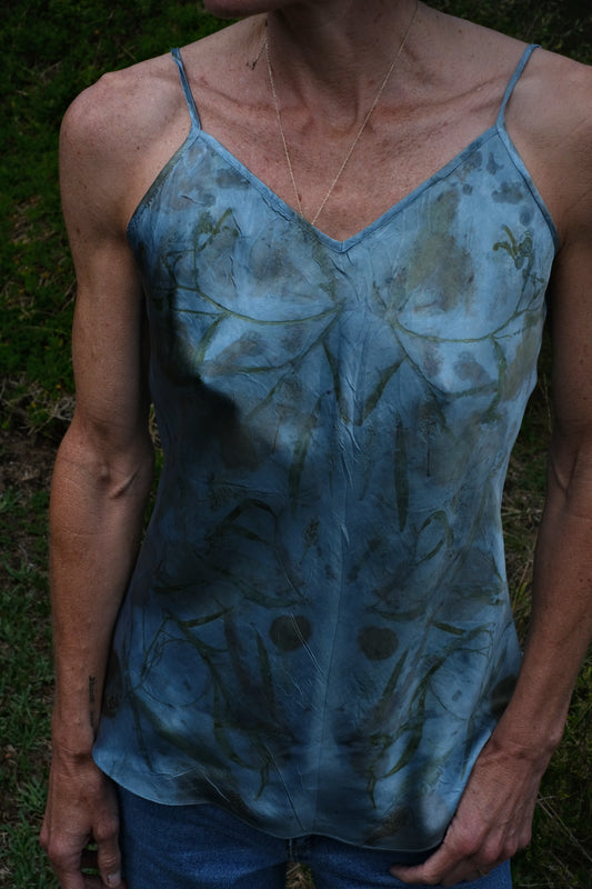 H.L Seasonal Indigo Satin Camisole