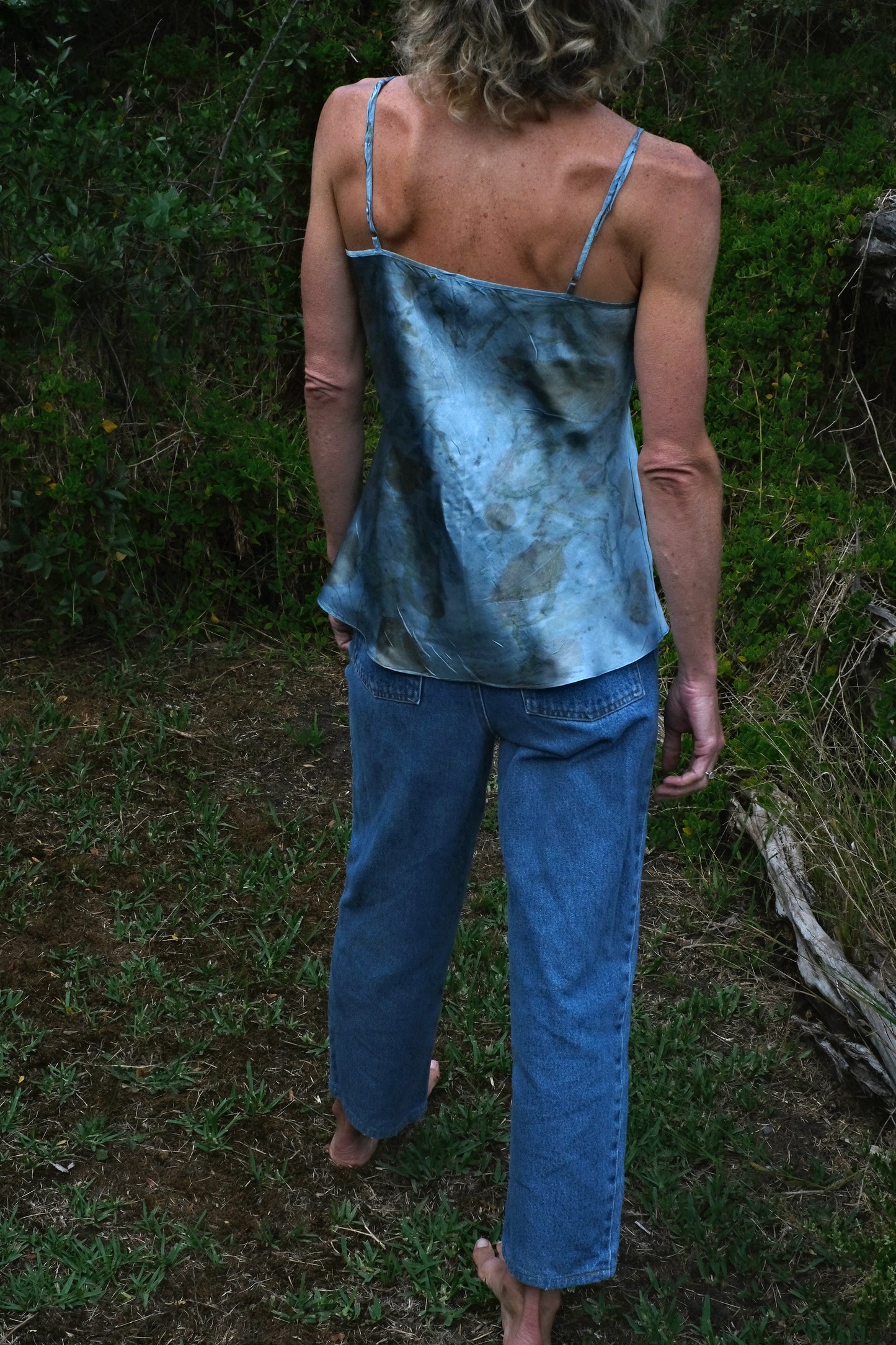 H.L Seasonal Indigo Satin Camisole