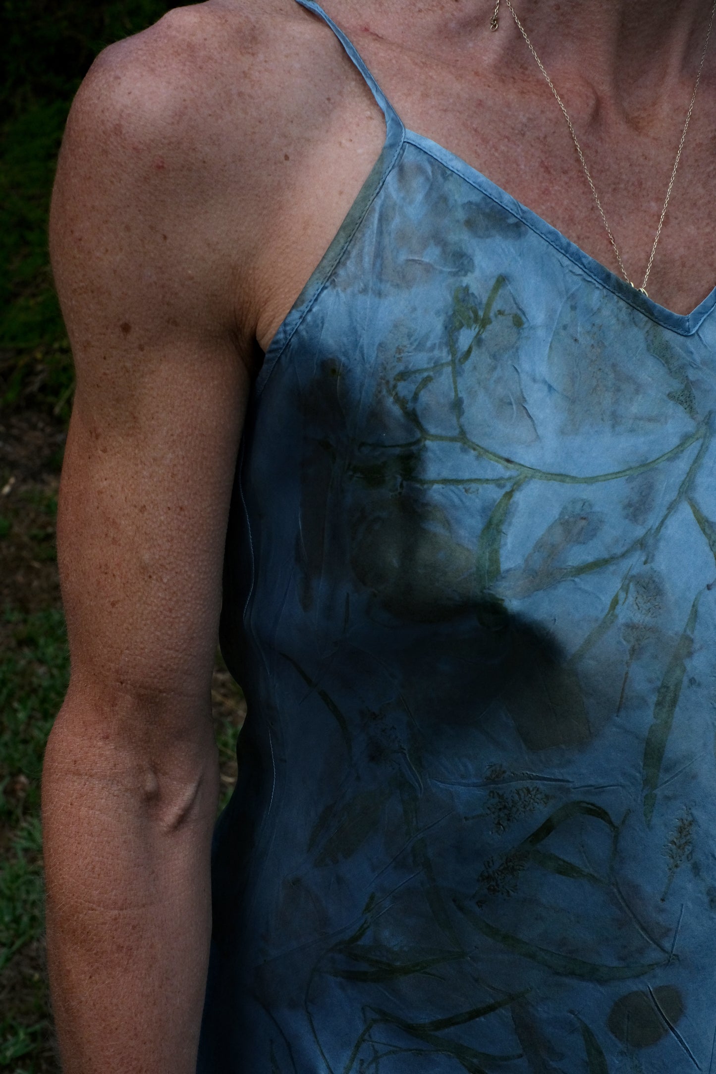 H.L Seasonal Indigo Satin Camisole