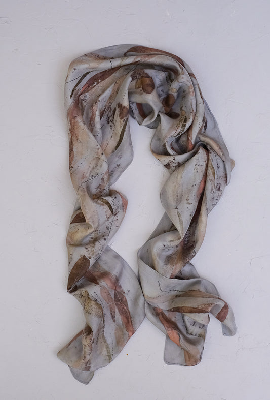 H.L Eucalyptus Lake Habotai Silk Scarf