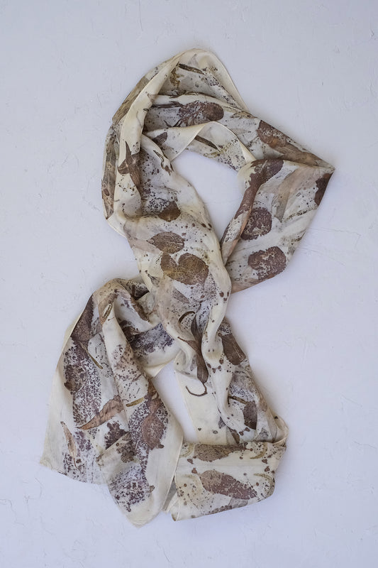 H.L Eucalyptus Sands Habotai Silk Scarf