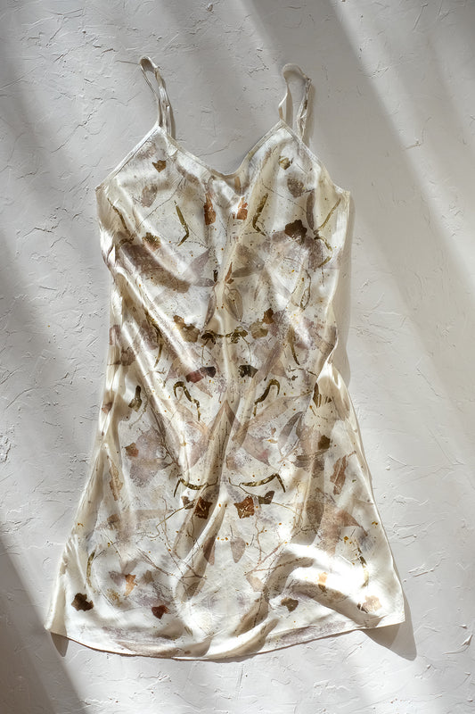 H.L Golden Leaf Satin Chemise - Large